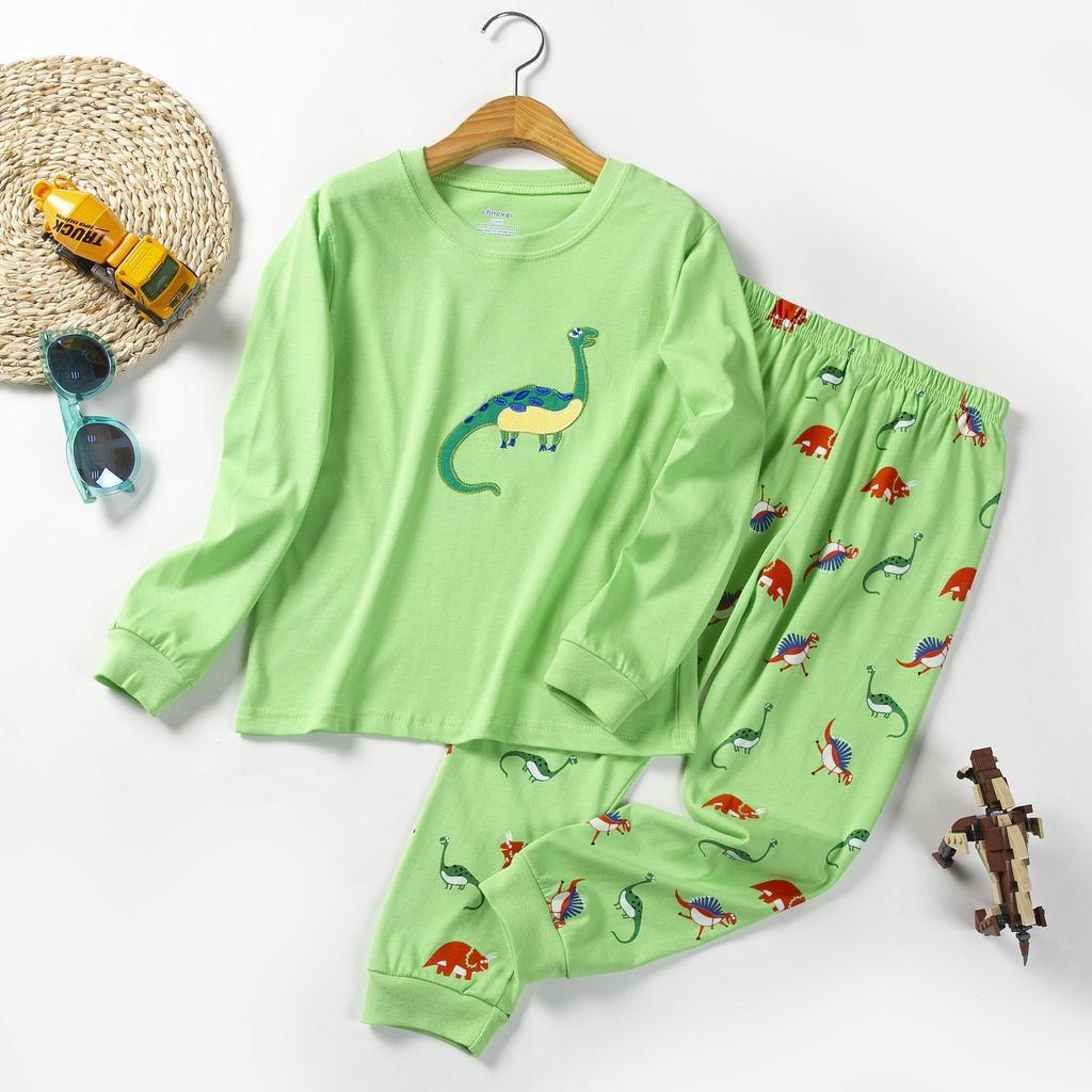 2025 Dinosaur Pattern Kids Homewear Set - Children's Clothing