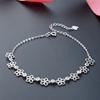Lindon Women Zircon 925 Sterling Silver Jewelry Geometric Bead Chain Link Bracelet Fashion Fine Wedding Gift for Girlfriend