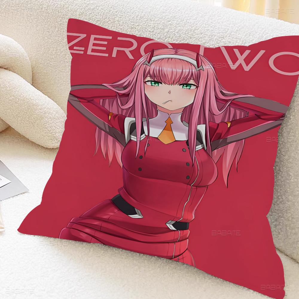 Zero Two D-darling Pillowcase Toon Gift Cushion Cover Bedroom Home Sofa Chair Seat Decor Pillow Case