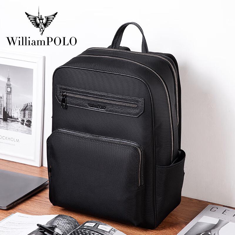 WILLIAMPOLO Men s Multi-functional Business Casual Laptop Backpack One Size