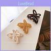 Elegant Red And Off-white Butterfly Hair Clip Stylish Hollow Design For Women