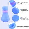 Puppy Dogs Candy Colors Anti-Slip Waterproof Rubber Rain Shoes Boots Paws Cover (Blue, Large)