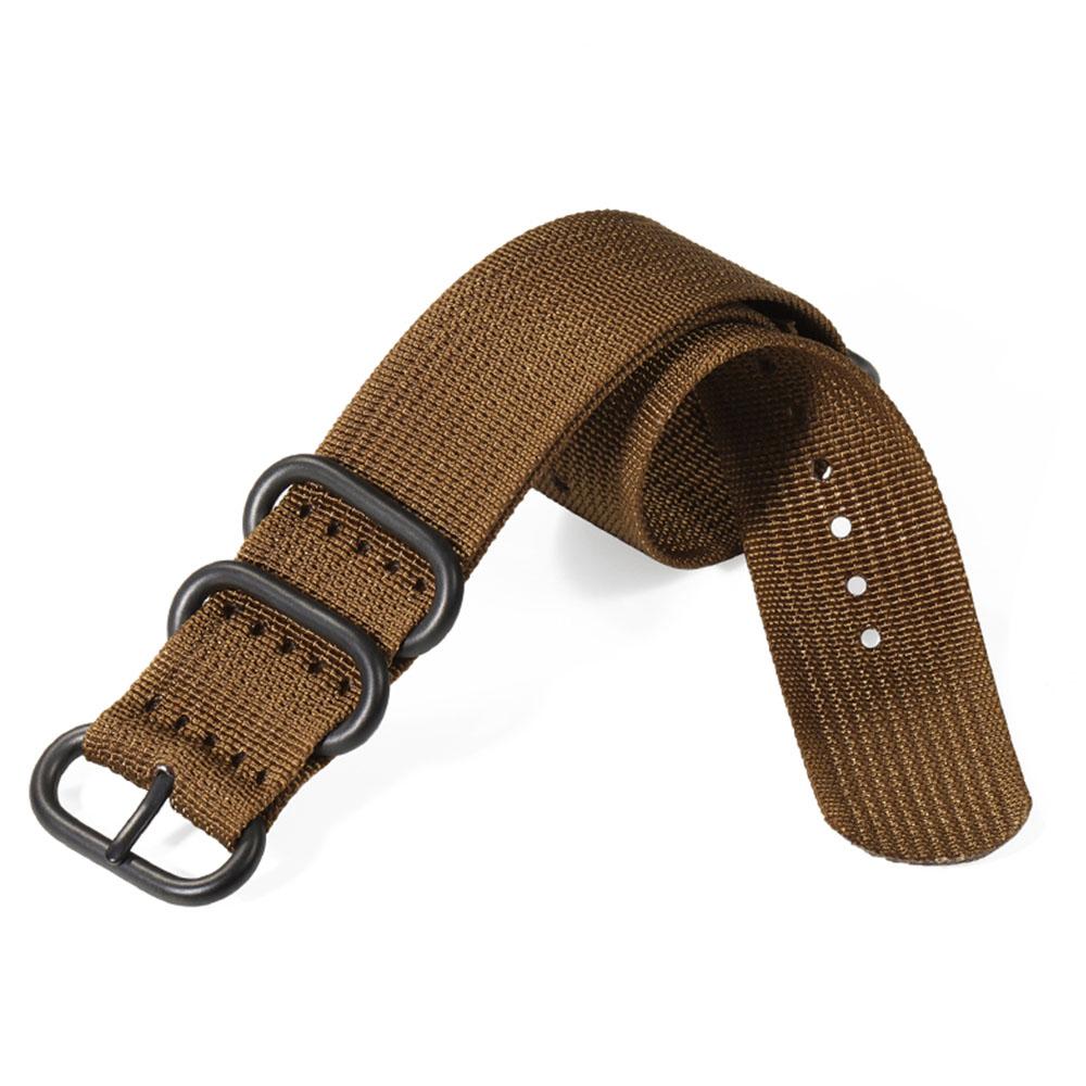 Weave Nylon Strap Gold Silver Black Ring Buckle Ribbed Watchband 18mm 20mm 22mm 24mm for Omega Military Braid Sport Men Bracelet