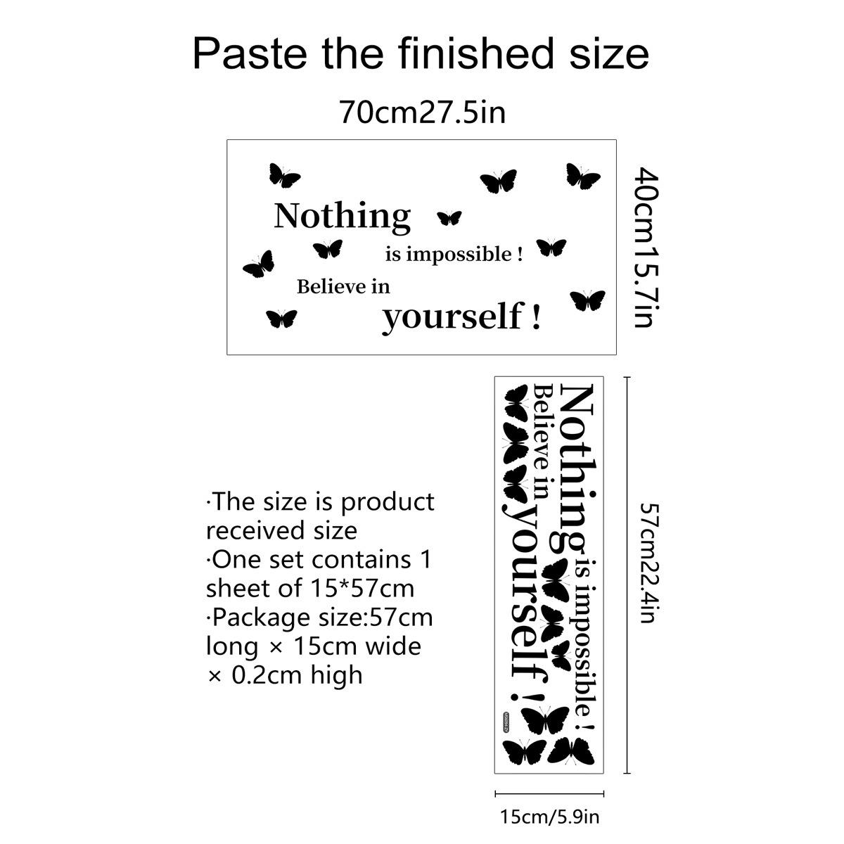 

Ms6094-Zy English Slogan Nothing Sticker Room Bedroom Living Room Decorative Wall Sticker Large Quantity Negotiable