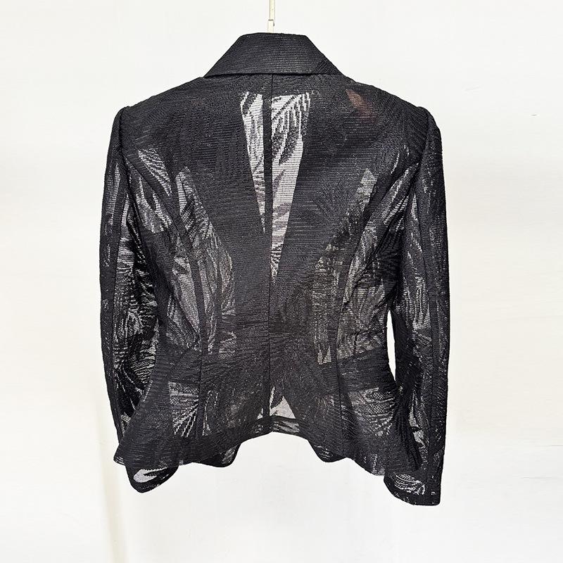 In Stock: 2026 Spring/Summer Slim-Fit Embroidered Mesh Jacket