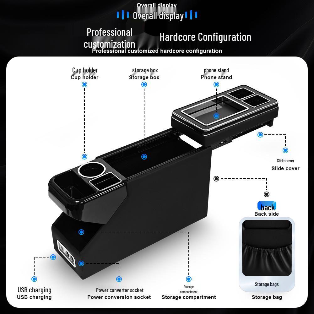 Boîte d'accoudoir universelle Toyota Noah/Voxy - Modification de rangement de console centrale multifonctionnelle