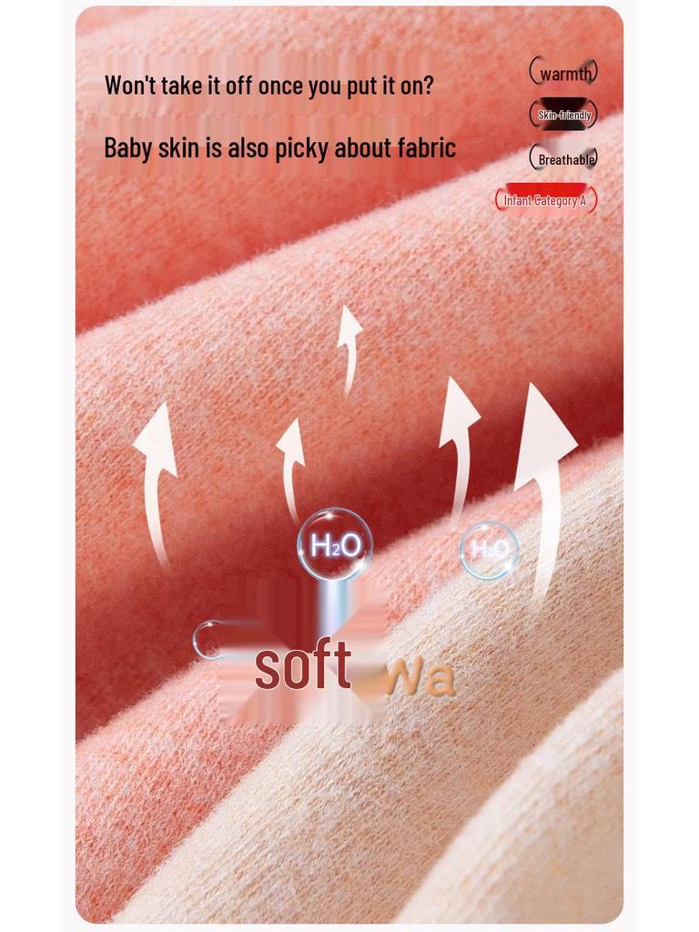 Infant Pure Cotton Velvet Onesie - Warm Autumn/Spring Pajamas for Boys & Girls