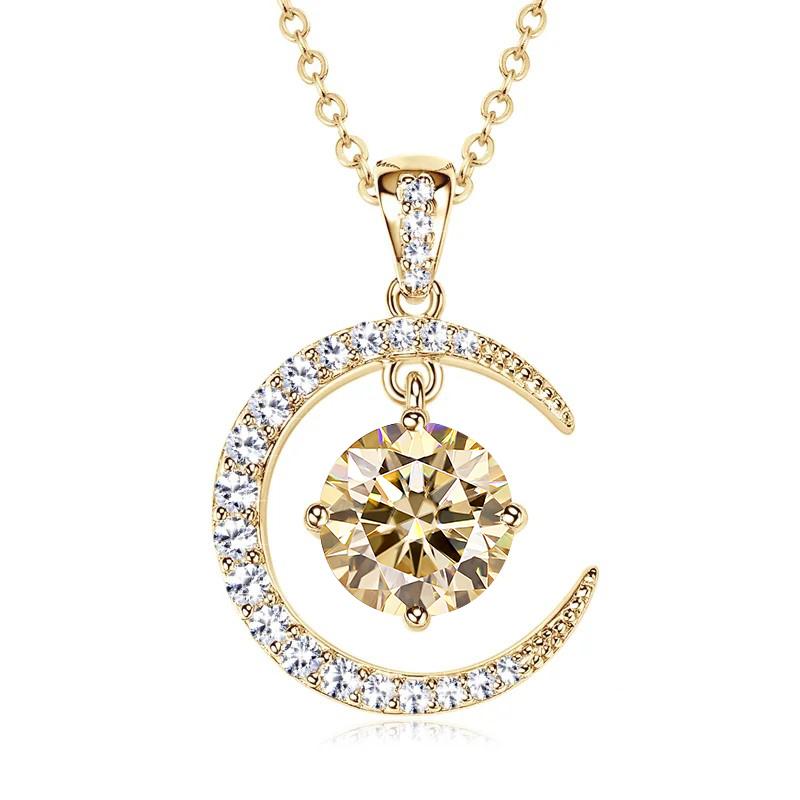 Sterling Silver Moissanite Necklace for Women High-end Design Pendant Niche Smart Clavicle Chain Female Fine Jewelry