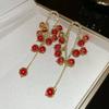 Silver‑Needle Diamond‑Ball Pearl‑Fringed Women Earrings, French Retro Light‑Luxury High‑Sense Temperament Ear Jewelry