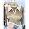 Maglione lavorato a maglia da donna Autunno Inverno Design Elegante Stile Pigro Morbido Top Sottile