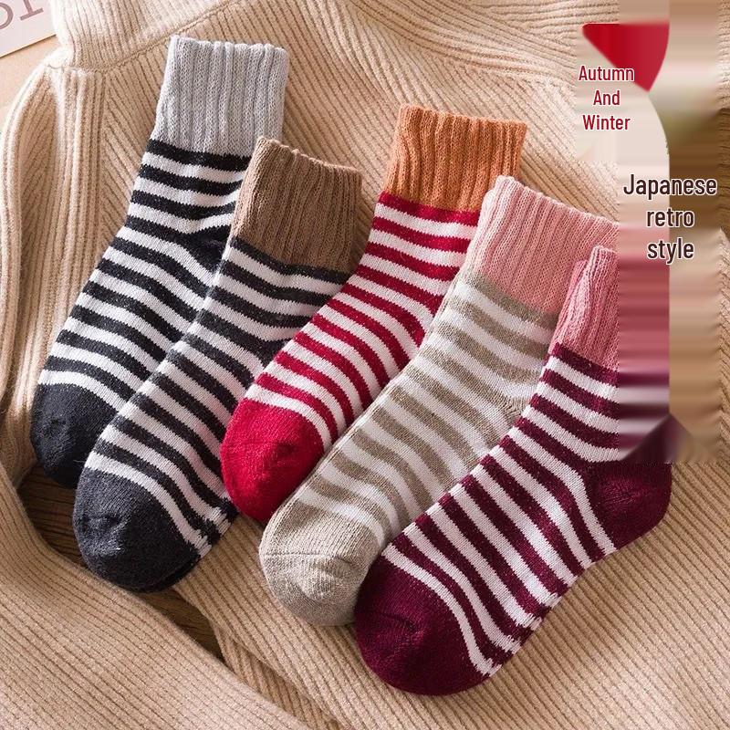 

Очень толстые мужские и женские носки средней длины из махры - однотонные и теплые для осени/зимы 1 Pair/Random