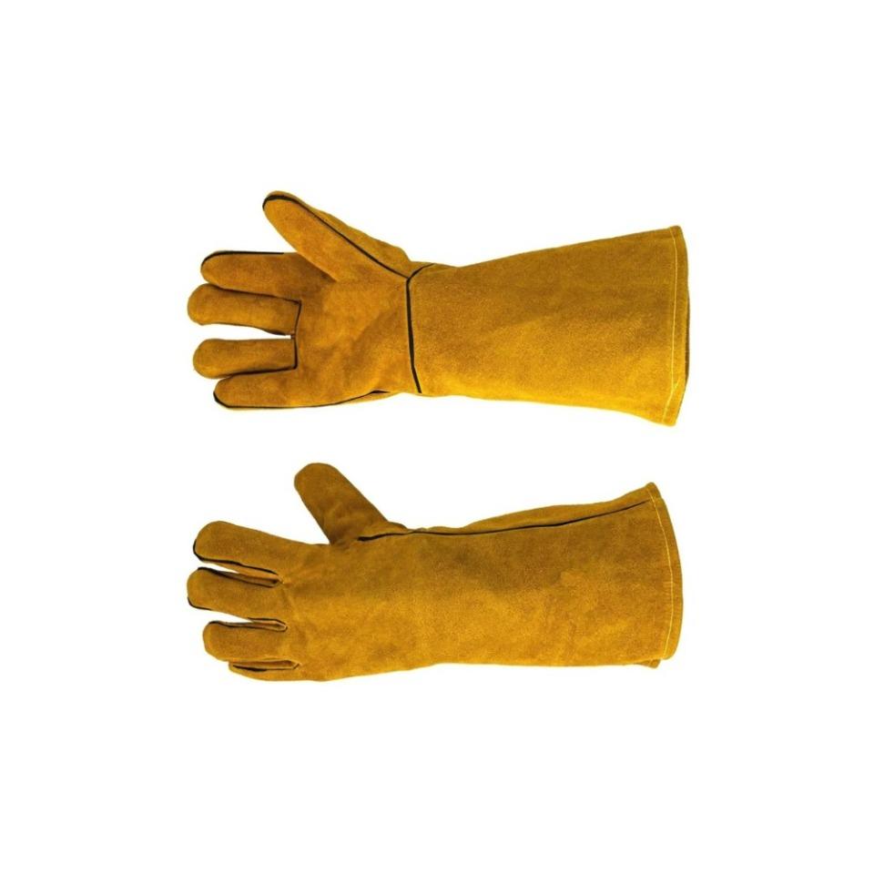 Cowhide Flame-retardant Welding Work Gloves Heat-proof Metal Welding Protector Yellow Gloves Soldering Welding Gloves Tools