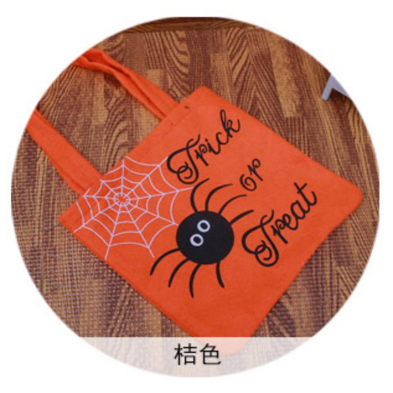 Halloween Pumpkin Tote Bag Spooky Children's Non-woven Spider Decorations Spooky Candy Bags