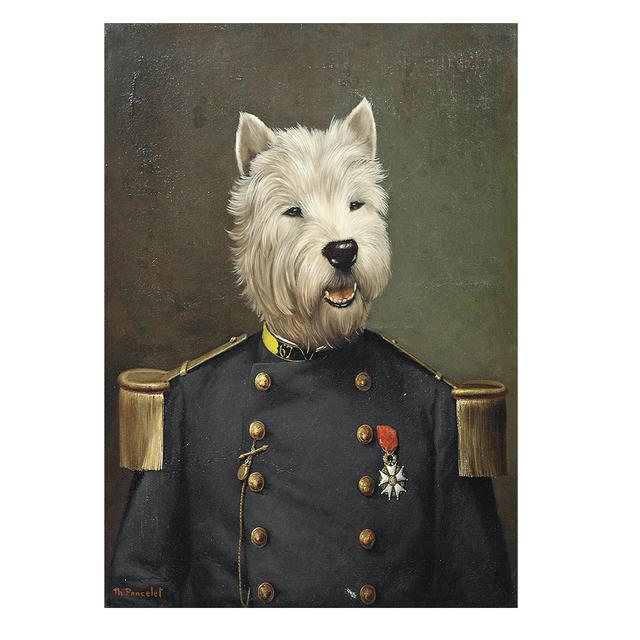 Abstract Vintage Dog Jazz Fashion Lady Canvas Painting Wall Art Pictures Posters and Prints for Living Bedroom Home Decoration No Frame