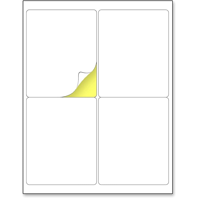 True-Ally Easy Ship Sticky Paper a4 Size Pack of 160 Labels (40 Sheets) Print Order Shipping Address Pre-Cut Labels Invo