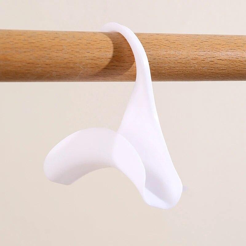 10pcs Plastic Hanger Connection Hooks Stackable Space Saving Storage Multifunctional Bags and Hats Hanging Rack Home Accessories