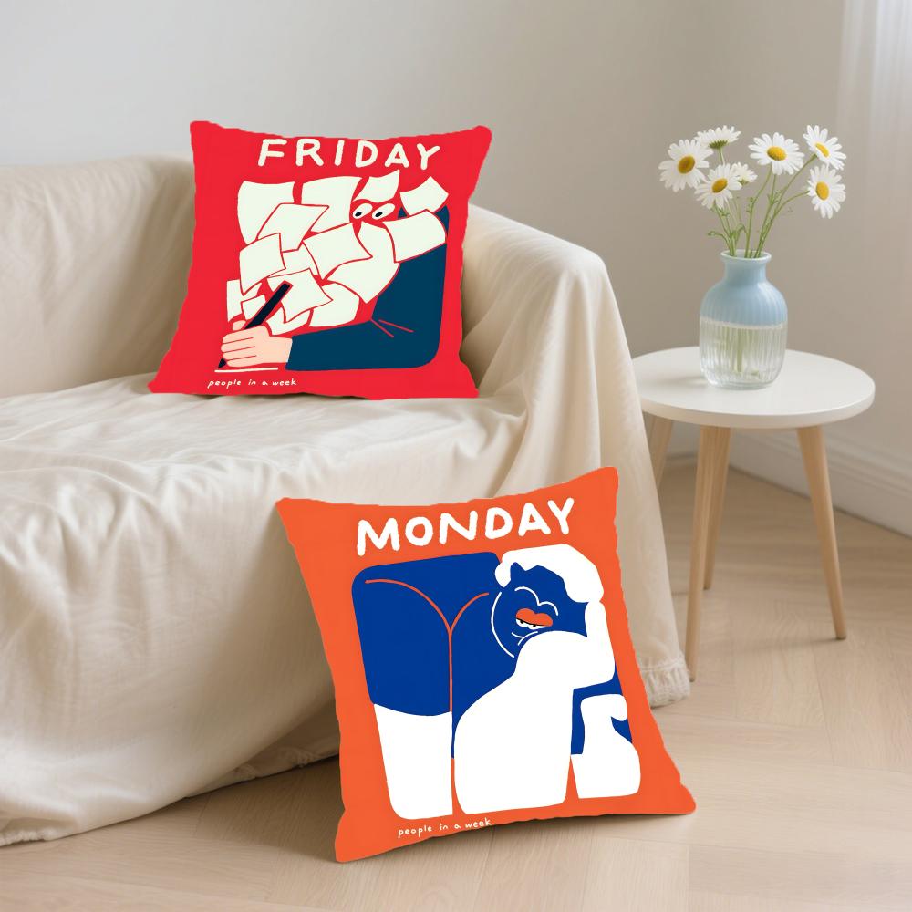 People Living In a Frame Cushion Cover Comfortable Reversible Pillow Cover Ideal for Car Sofa Bedroom & Beyond