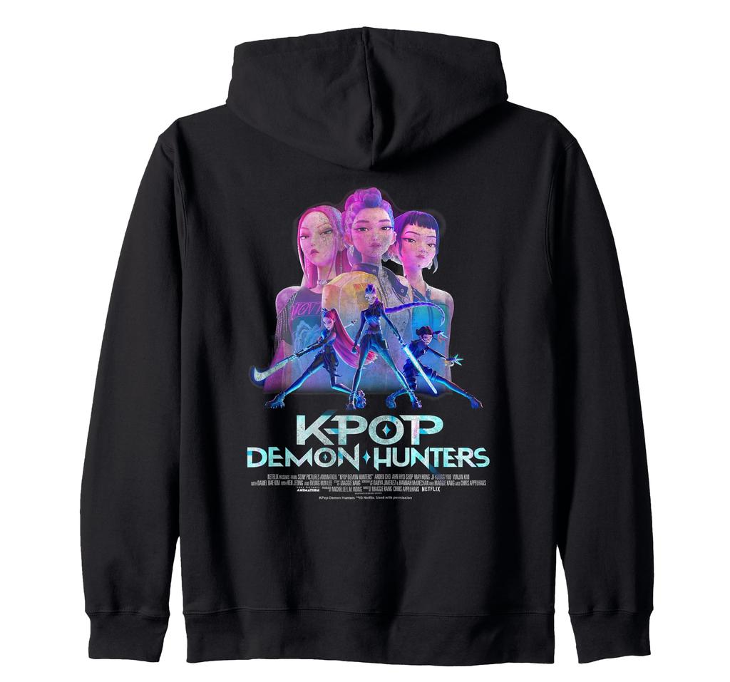 KPop Demon Hunters Huntrix Billboard Poster Zip Hoodie Huntr/X