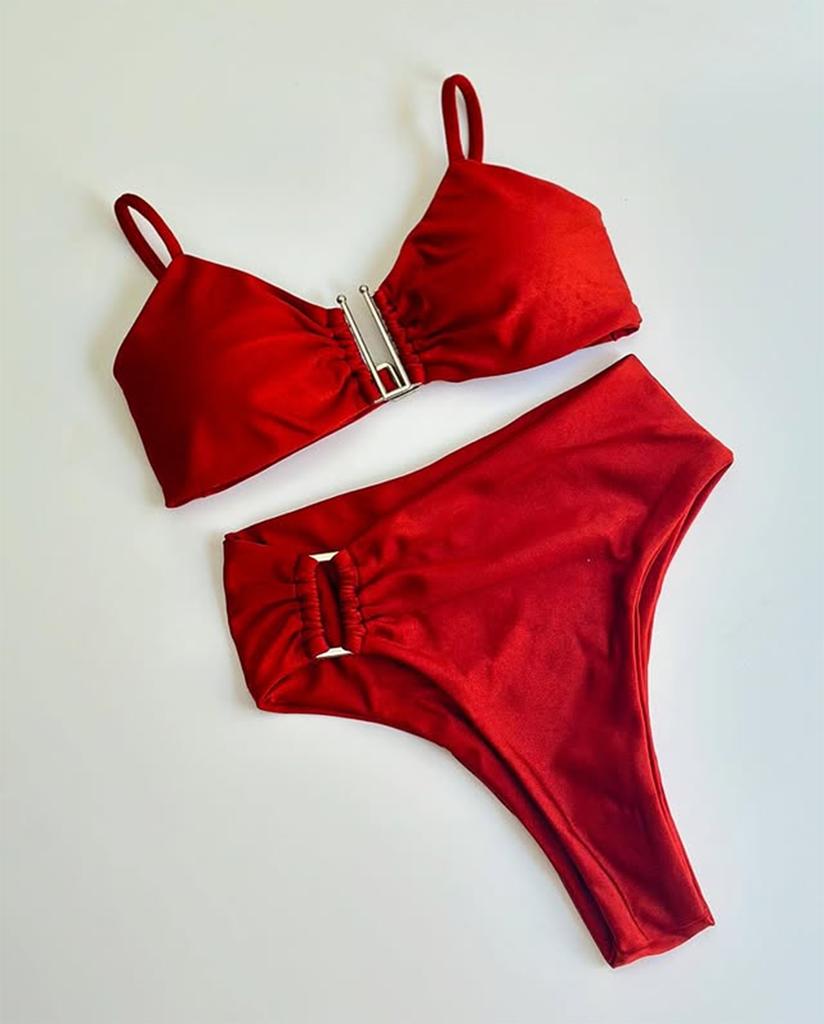 Bandeau Bikini Push Up Women Swimsuits 2025 Sexy Female Swimwear Brazilian Bikini Set Thong Biquini Swim Suits Solid Beachwear