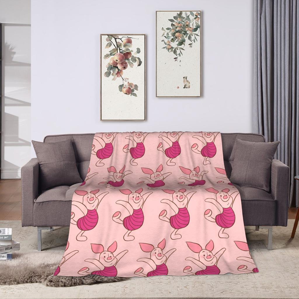 Piglet Pink Pig Super Warm Blanket  Girls Boys Plush Bedding Throws Fashion Outdoor Flannel Bedspread Sofa Bed Cover