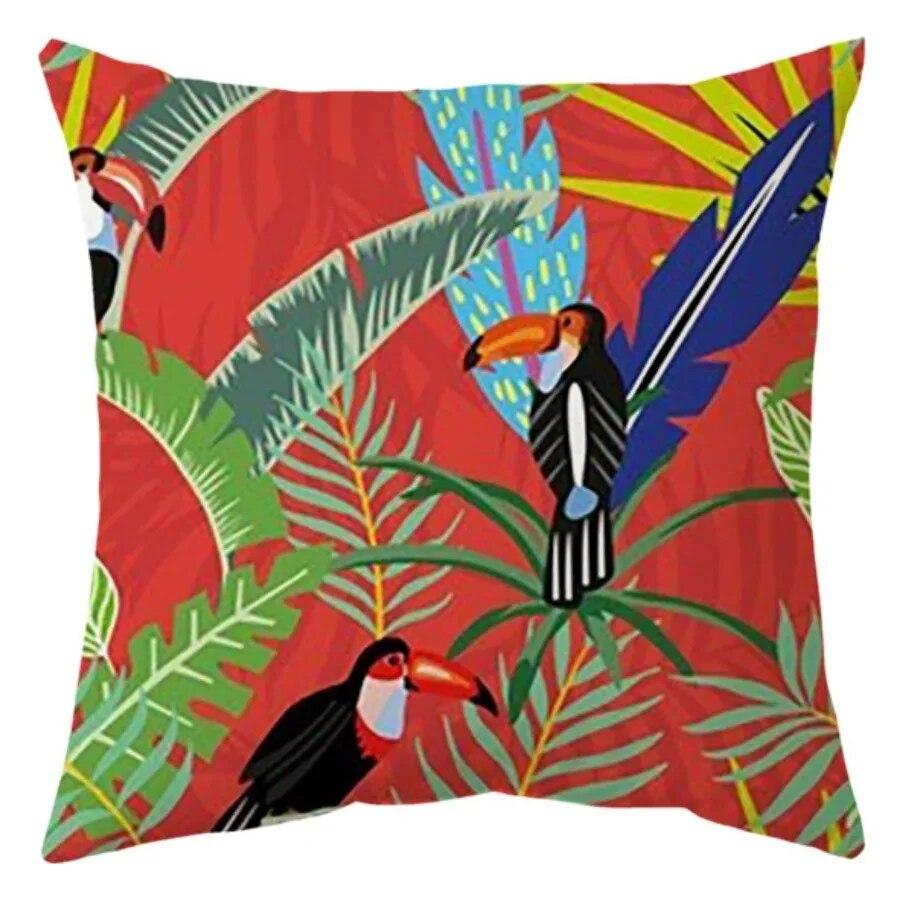 

Роскошный домашний декор, чехол для подушки, офисный диван, чехол для подушки, тропический лес, растительный узор, декоративная наволочка 40x40cm