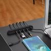 3Pcs Usb Cable Clip Winder Organizer Round Charger Cord Clips Desk Tidy Management Wire Adhesive Holder Clamp In Home Office