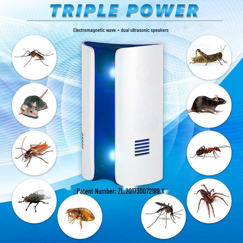 Ultrasonic & Electromagnetic Insect and Rodent Repeller Plug-in