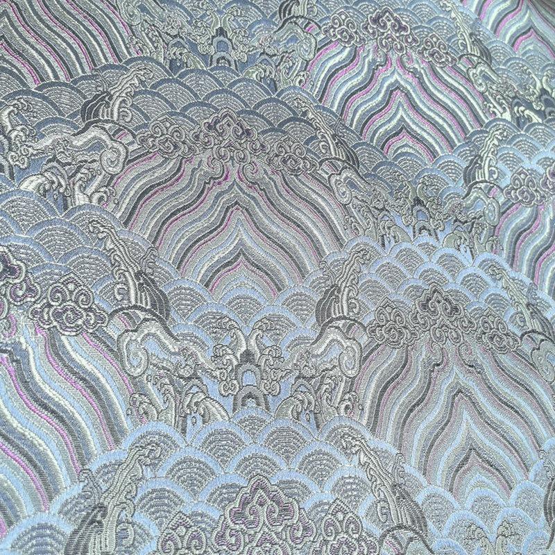 Ancient Style Silk Satin Fabric for Traditional Chinese Tang Suit Cheongsam Embroidered Hanfu Material Handcraft Packaging Cloth