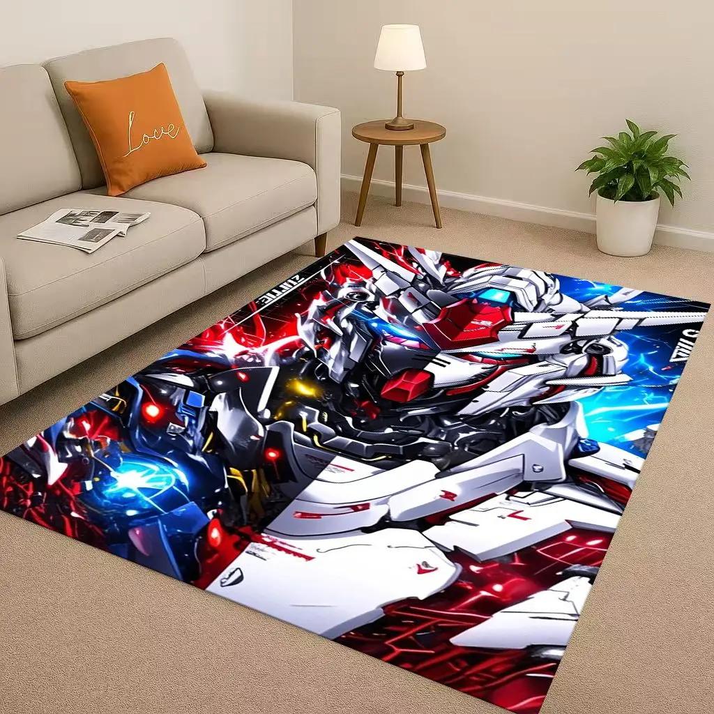 Gundam Cartoon Robot Christmas Gift Christmas Living Room Non-Slip Area Rug Carpet for Bedroom Sofa,Home Doormat Kids