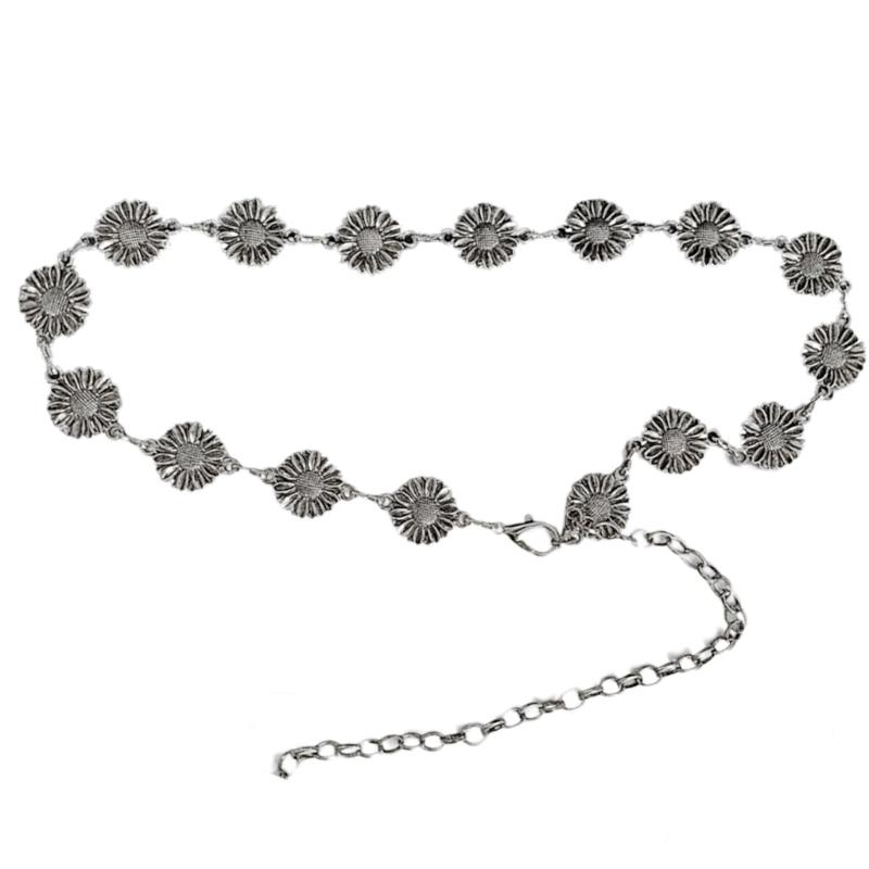 Waist Belt Hot Girl Sexy Metallic Daisy Adjustable Body Chain for Dress