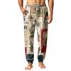 Men's Christmas Print Sleep Pants for Fall and Winter Comfort Wear
