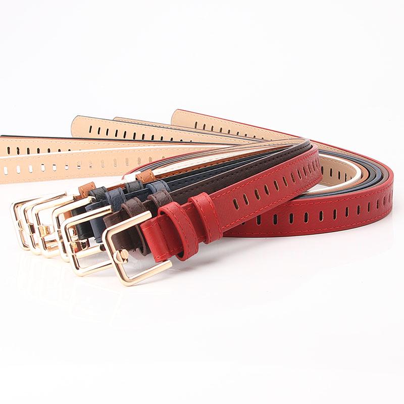 Women's Belt Korean Style Casual Hollow Decorative Pin Buckle Belt Versatile Girls' Jeans Belt Without Punching Belt