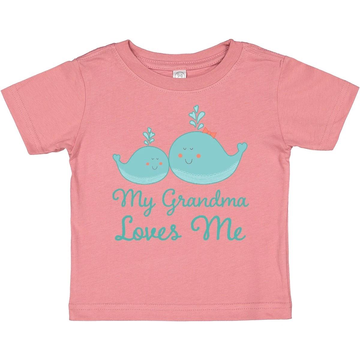 

Inktastic My Grandma Loves Me Baby T-Shirt From Grandchild Grandson Family Sea 120