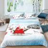 Duvet Cover Set 3D Santa Claus Merry Christmas Single Double Size Holiday Atmosphere Decoration Soft and Comfortable