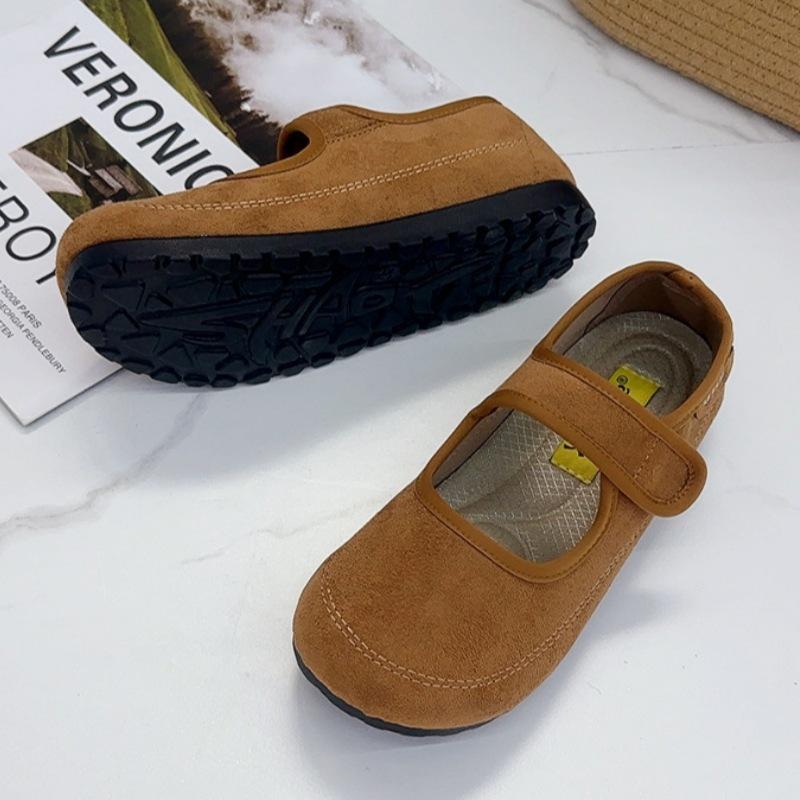 2025 Spring Women's French Velcro Mary Jane Flats - Comfortable Birken-Style, Perfect Skirt Match