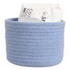 Small Cotton Rope Under Bed Storage Basket - Handwoven Home Organizer Bin for Snacks & Sundries