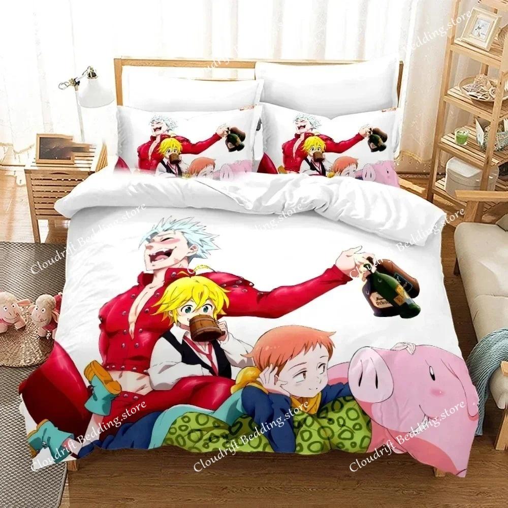 Single-sided Anime Meliodas printed Bedding Sets Printed Duvet Cover Bedding Set Comfortable Breathable Comforter Bed Set