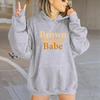 Autumn Winter European American Style Letter Print Hooded Sweatshirt with Back Wrap Collar and Plus Velvet.