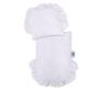 Wicker doll stroller with embroidered bedding and soft lining - white