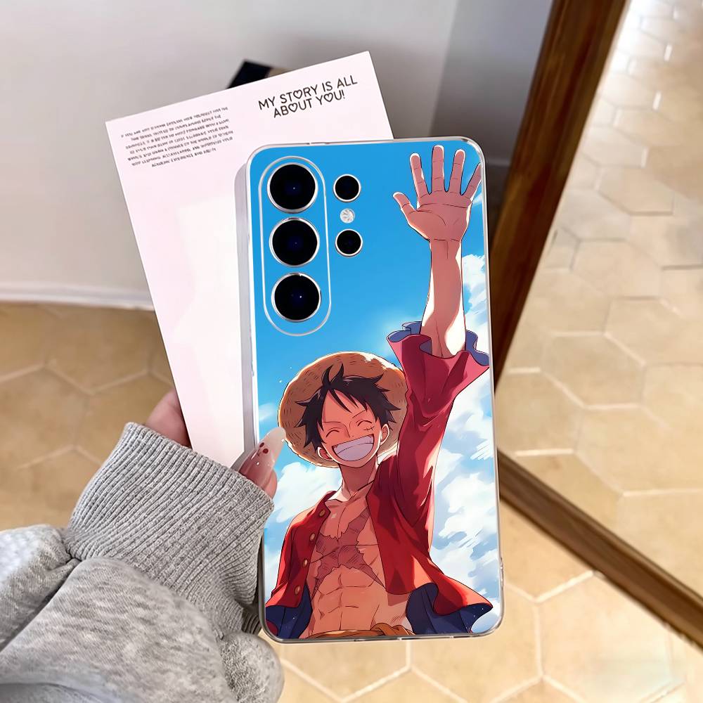 Straw Hat Luffy Eternal Legend Phone Case For Samsung S25,S24,S21,S22,S23,S30,Ultra,S20,Plus,Fe,Note,10,9,5G Transparent Cover