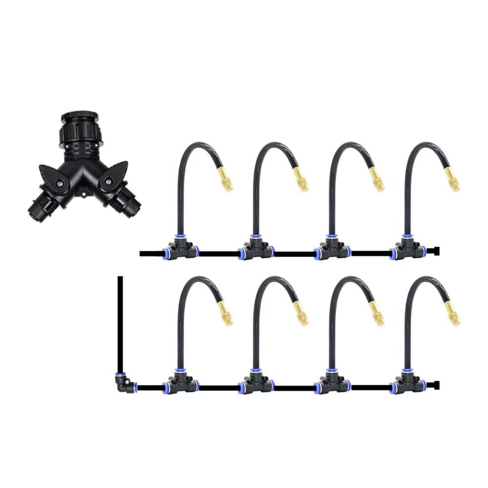 6mm Quick Connection Y-Type Automatic Water Distributor 1/2" 3/4" Thread Tap Adapter for 1/4" Pipe Garden Lawn Micro Irrigation