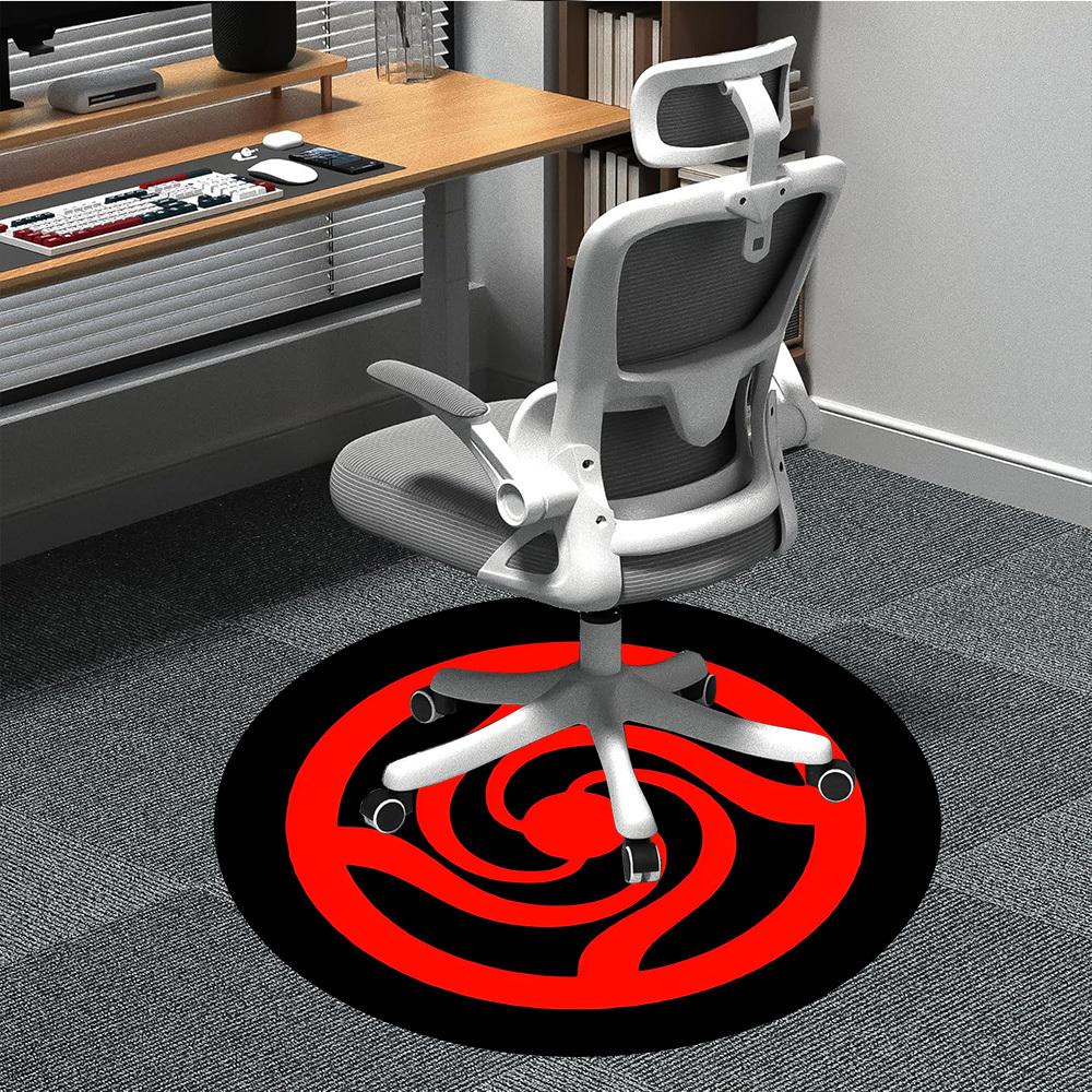 1pc Spiral Pattern Carpet for Office Non Slip, Round Carpet, Soft & Comfortable, Carpet for Office, Lightweight Round Floor Mat