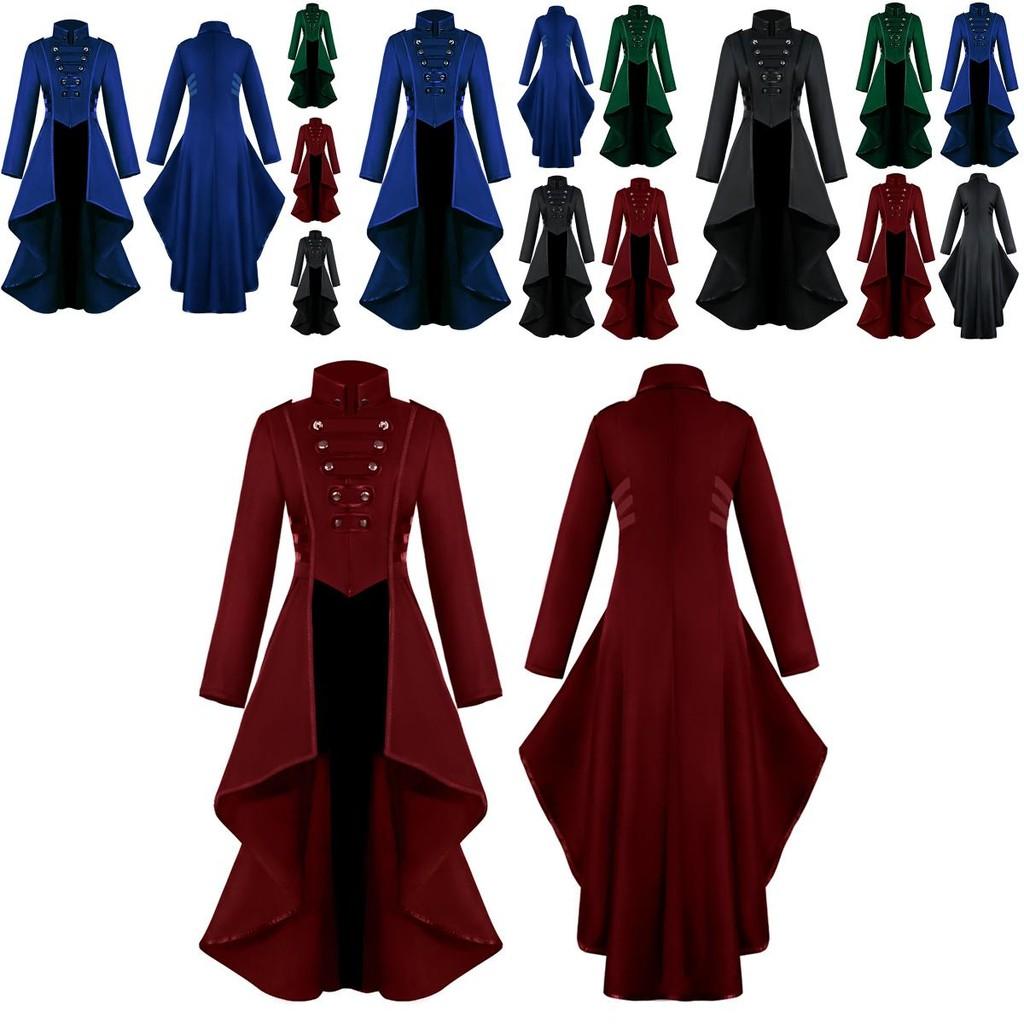 Luxurious Women Vintage Medieval Tuxedo Gothic Tailcoat For Role Playing And Halloween