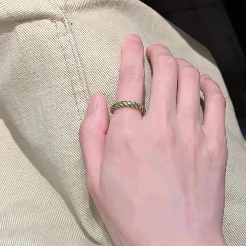 Anello Dopamina da Donna Design di Nicchia Unico Orecchini di Alta Gamma Smalto Decorativo Anello Dito Indice Arcobaleno