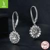 Simple Classic Sparkling One-Carat Buckle, Luxurious Charm Temperament S925 Sterling Silver Earrings Earrings