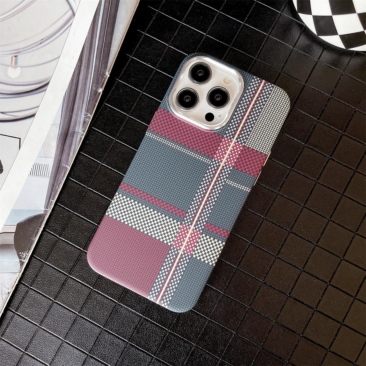 

Carbon Fibre Relief Texture MagSafe Phone Case For iPhone 16 15 14 13 12 11 Pro MAX Plus Wireless Charging Hard PC Cover For iPhone 12