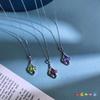 Collier trèfle à quatre feuilles en argent sterling S925 pour femme Chaîne de clavicule en cristal naturel Bijoux style froid