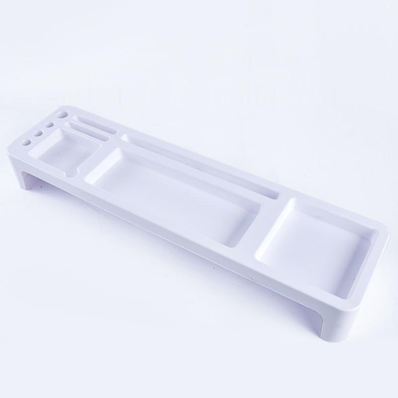 Пластиковый офисный стол-органайзер, настольная стойка для клавиатуры, держатель для хранения канцелярских принадлежностей, компьютер, домашний офис, настольная полка для хранения белый