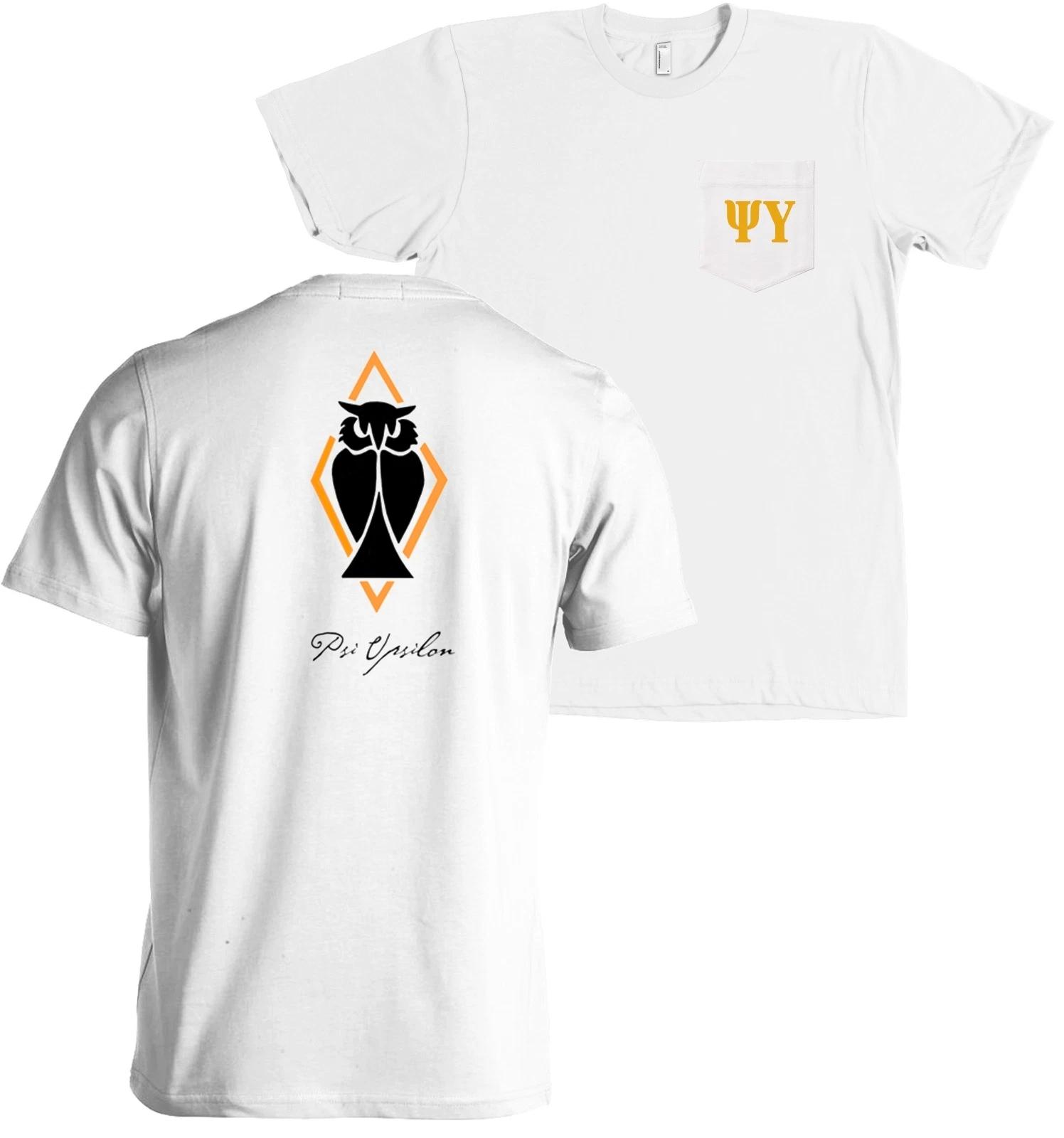 Psi Upsilon Fraternity Owl Bella + Canvas POCKET Shirt - NEW XL