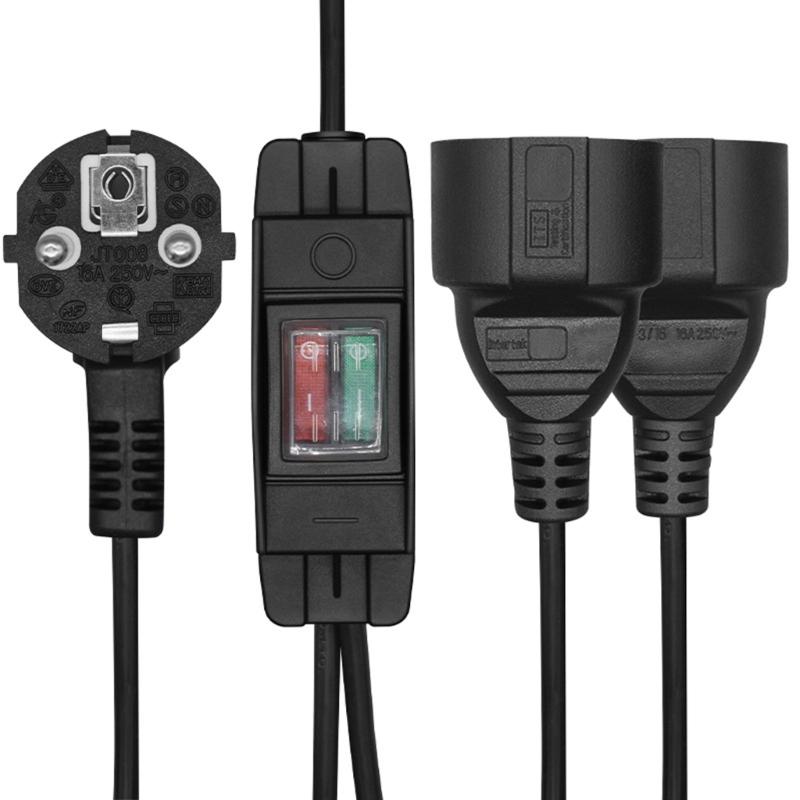 4.8mm to 4.8mm Male to Double Female Extension Cord Socket Control Switching Suitable For Home Office Outdoor